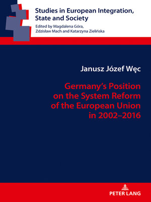 cover image of Germanys Position on the System Reform of the European Union in 20022016